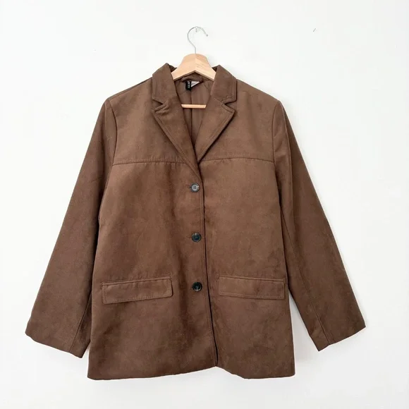 H&m single breasted faux suede jacket - Picture 6 of 9